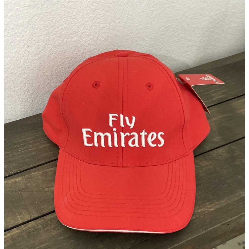 Fly Emirates Airlines Microfibre Arsenal Soccer Baseball Cap Red Adjustable Hat